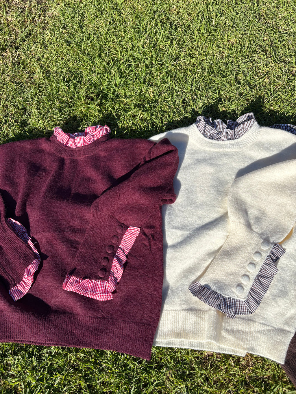 The "Duchess" Ruffle-Cuff Sweater