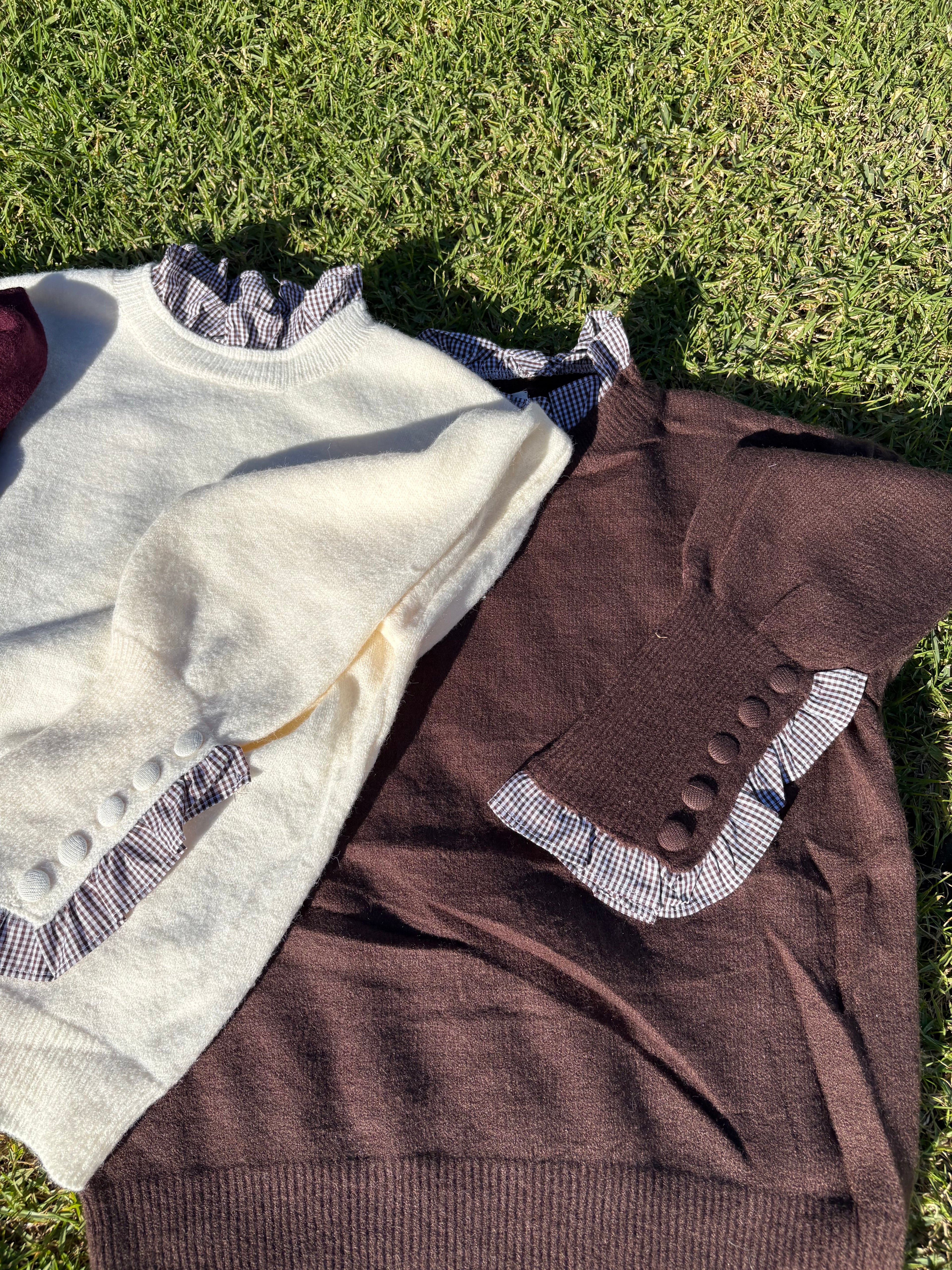 The "Duchess" Ruffle-Cuff Sweater