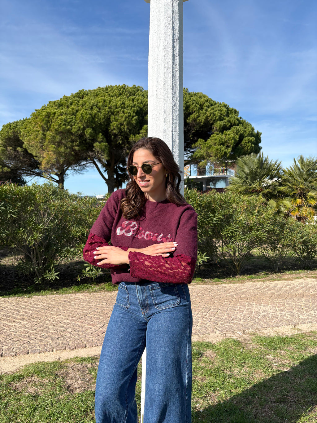 Statement Sleeve Knit Jumper