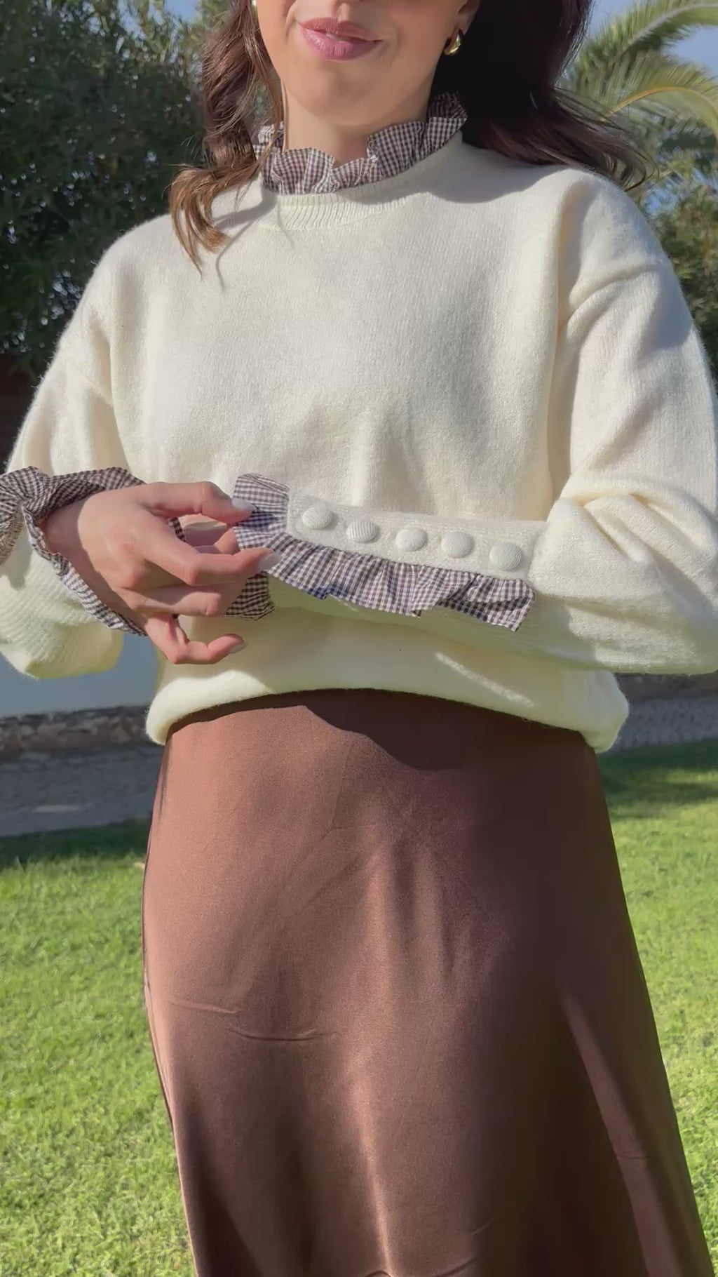 The "Duchess" Ruffle-Cuff Sweater